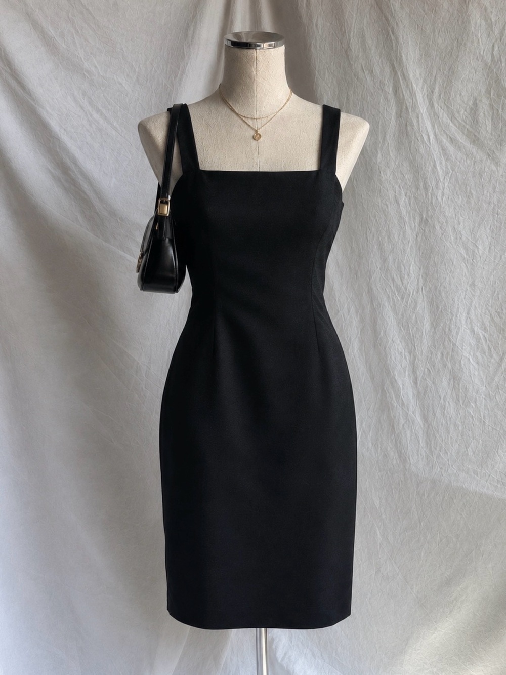 Ann Taylor Petite Black Silk LBD Dress with Cross-Back Detail | Size 2P